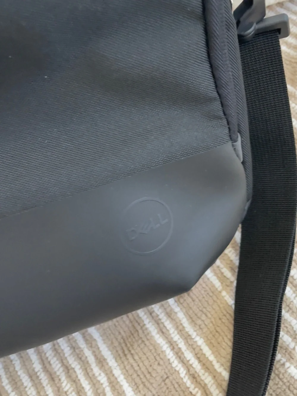 Men's Black Laptop Messenger Bag - Sleek Travel Briefcase